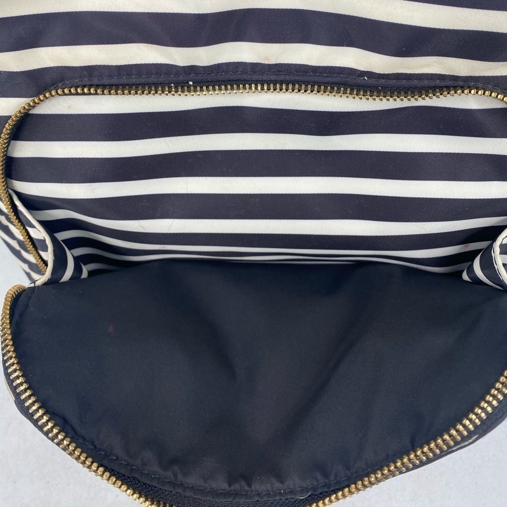 Kate Spade Black & White Striped Backpack - Picture 10 of 16